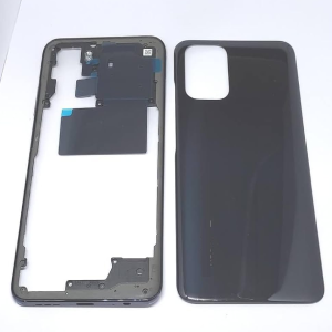 SPAREWARE® Back Panel Body Cover For Mi Redmi Note 10S -Black(MIDLE RING + BACK APNEL WITH ALL LOGO)