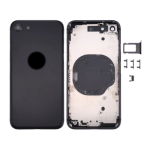 SPAREWARE®  Battery Cover Back Door Panel Body For iPhone 8 -Black (COMPLETE BODY PANEL)
