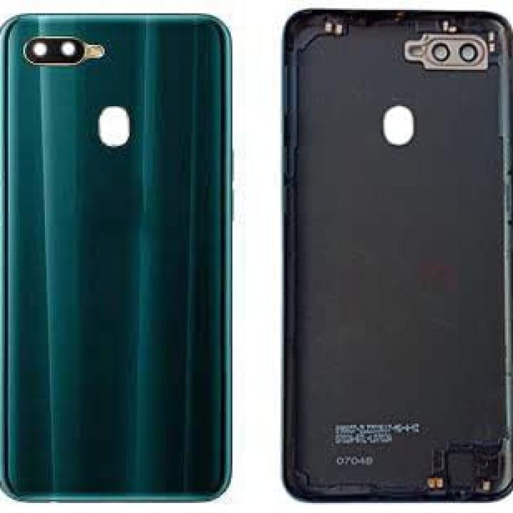 SPAREWARE® Back Panel Back Door Panel Body Cover For Oppo A7-Green (WITH ALL LOGO)