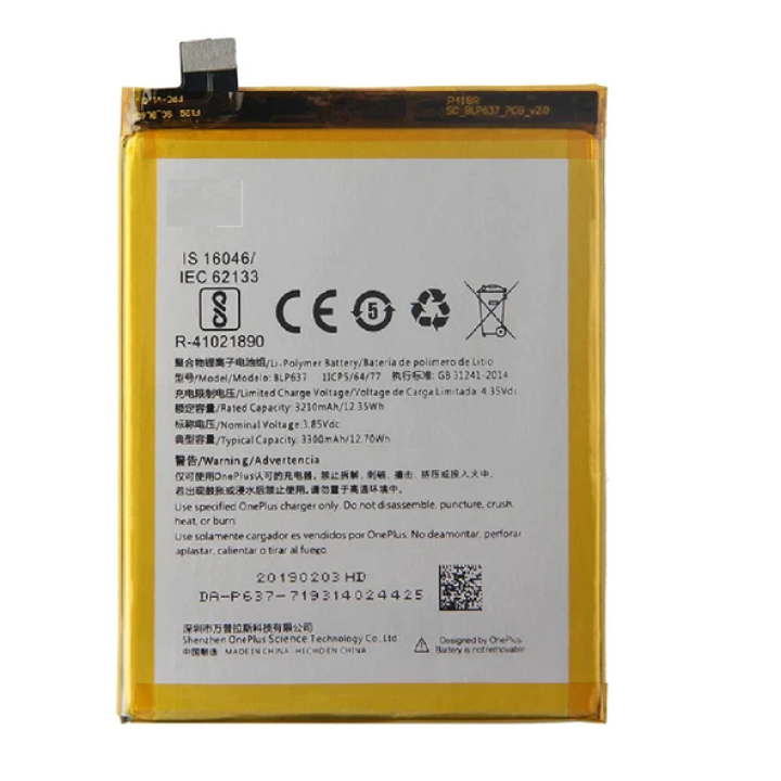 SPAREWARE® Mobile Battery For Oneplus 5/BLP637 (ORIGINAL)