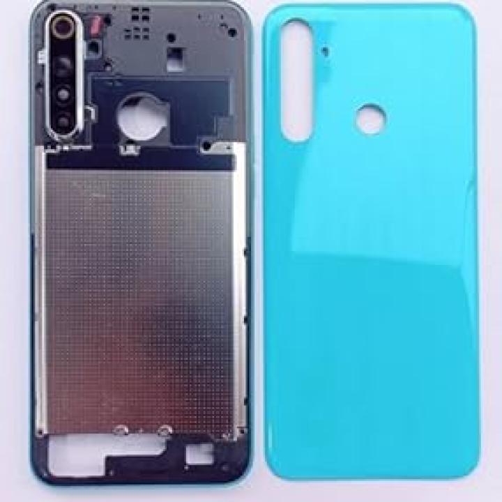 SPAREWARE® Back Panel Back Door Panel Body Cover For Realme Narzo 10 -Blue (MIDDLE RING + BACK PANEL WITH ALL LOGO)