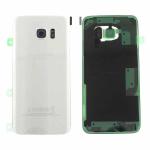SPAREWARE® Battery Cover Back Door Body Panel For Samsung Galaxy S7  -White (WITH CAMERA LENS)