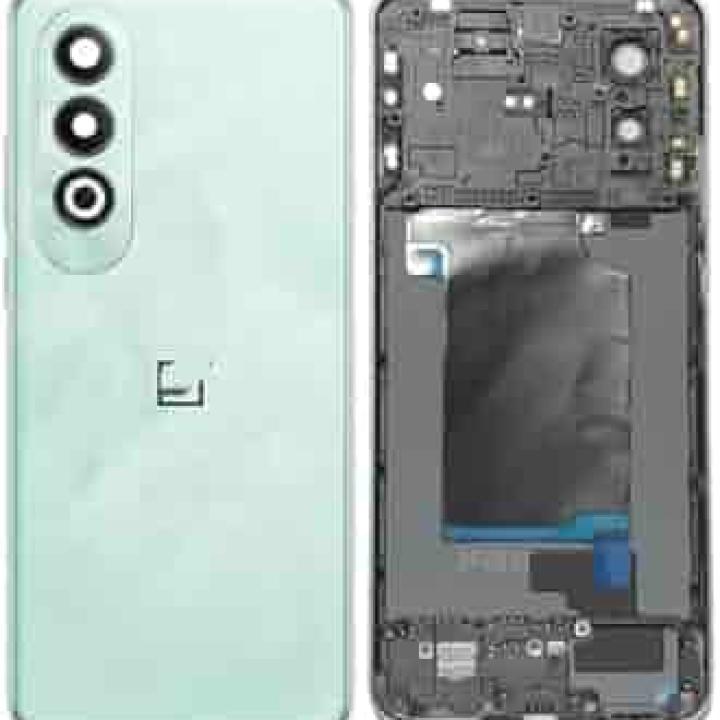 SPAREWARE® Battery Cover Back Door Panel For Oneplus Nord CE 4 5G -Marble Green (MIDDLE RING + BACK PANEL)