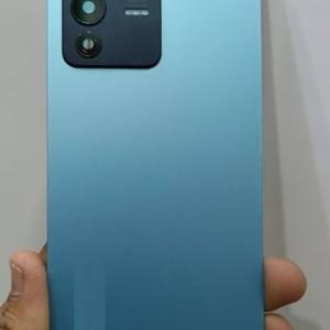 SPAREWARE® Back Door Panel Body Back Panel For Vivo V23 5G -Blue (WITH CAMERA GLASS ALL LOGO)