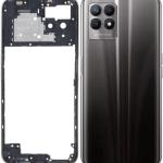 SPAREWARE® Back Panel Back Door Panel Body Cover For Realme 8i -Black (MIDDLE RING BACK PANEL WITH ALL LOGO)