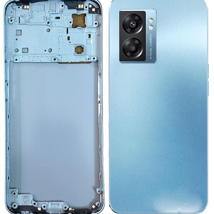 SPAREWARE® Back Panel Back Door Panel Body Cover For Oppo K10 5G -Blue (MIDDLE RING BACK PANEL WITH ALL LOGO)