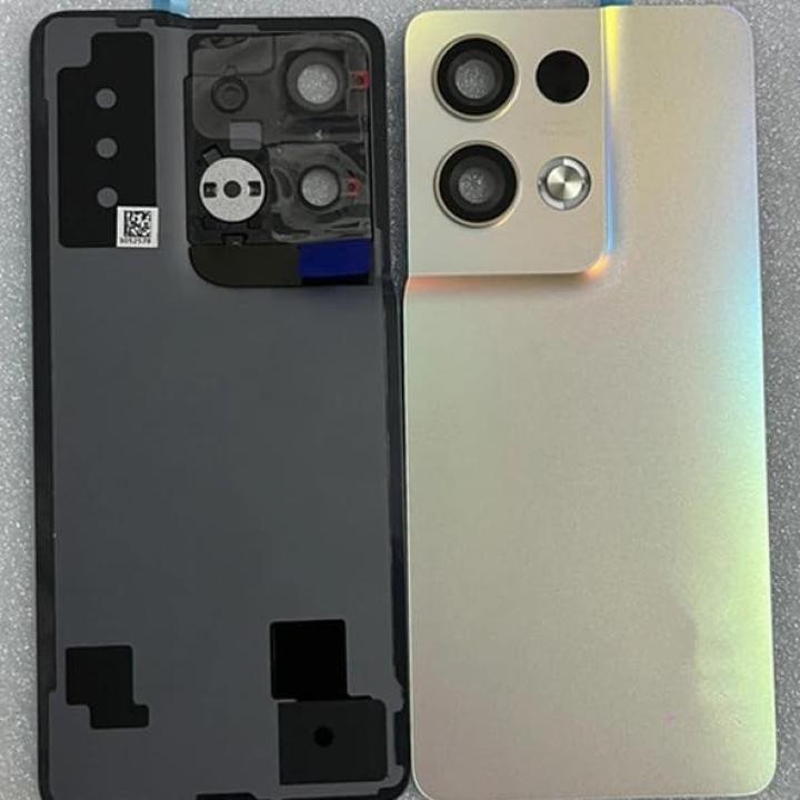 SPAREWARE® Back Panel Back Door Panel Body Cover For Oppo Reno 8 -Gold (ORIGINAL HEAT GASKET CAMERA LENS WITH ALL LOGO)