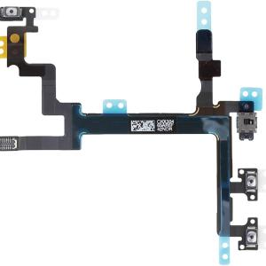 SPAREWARE® Power On Off Button Volume Up Down Button Flex Cable For iPhone 5
