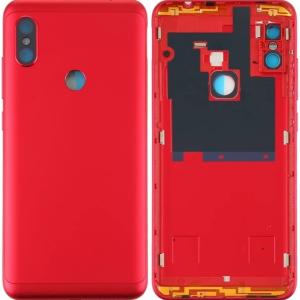 SPAREWARE® Back Panel Body Cover For Mi Redmi Note 6 Pro -Red (WITH ALL LOGO BUTTON OR LENS)
