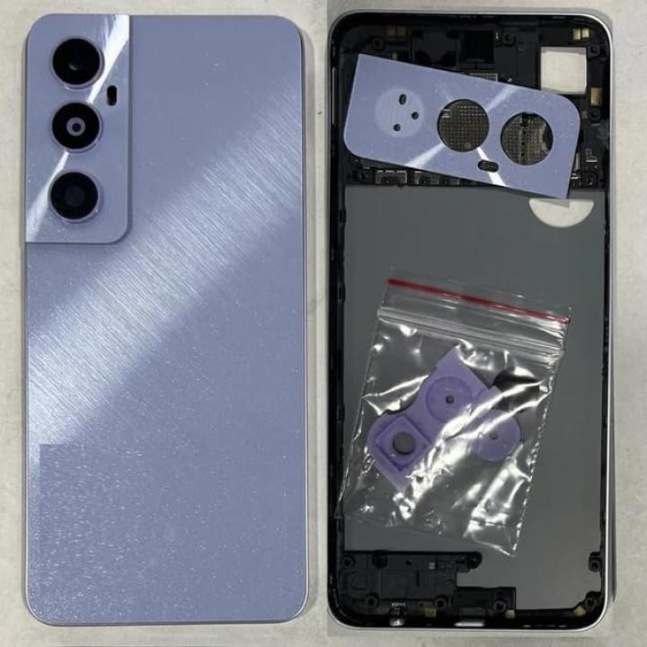 SPAREWARE® Back Panel Back Door Panel Body Cover For Realme C65 4G-Purple (MIDDLE RING + BACK PANEL WITH ALL LOGO)