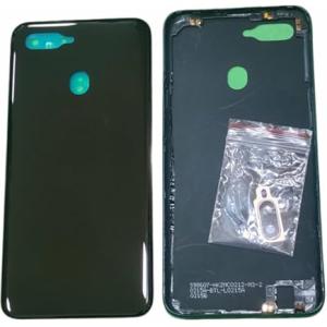 SPAREWARE® Back Panel Back Door Panel Body Cover For Oppo A5S -Black (MIDDLE RING BACK SIDE BUTTON CAMERA LENS OR LOGO)
