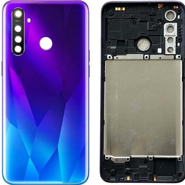 SPAREWARE® Back Panel Back Door Panel Body Cover For Realme 5S -Purple (MIDDLE RING BACK PANEL WITH ALL LOGO)