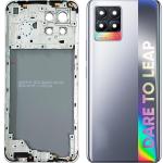 SPAREWARE® Back Panel Back Door Panel Body Cover For Realme 8 4G -Silver (MIDDLE RING BACK PANEL WITH ALL LOGO)