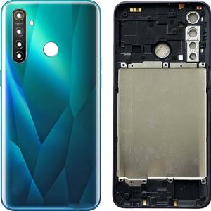 SPAREWARE® Back Panel Back Door Panel Body Cover For Realme 5 Pro -Green (MIDDLE RING BACK PANEL WITH ALL LOGO)