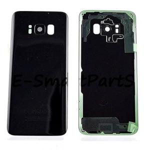 SPAREWARE® Battery Cover Back Door Body Panel For Samsung Galaxy S8 -Black (WITH CAMERA LENS)