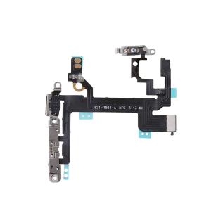 SPAREWARE® Power On Off Button Volume Up Down Button Flex Cable For iPhone 5 SE