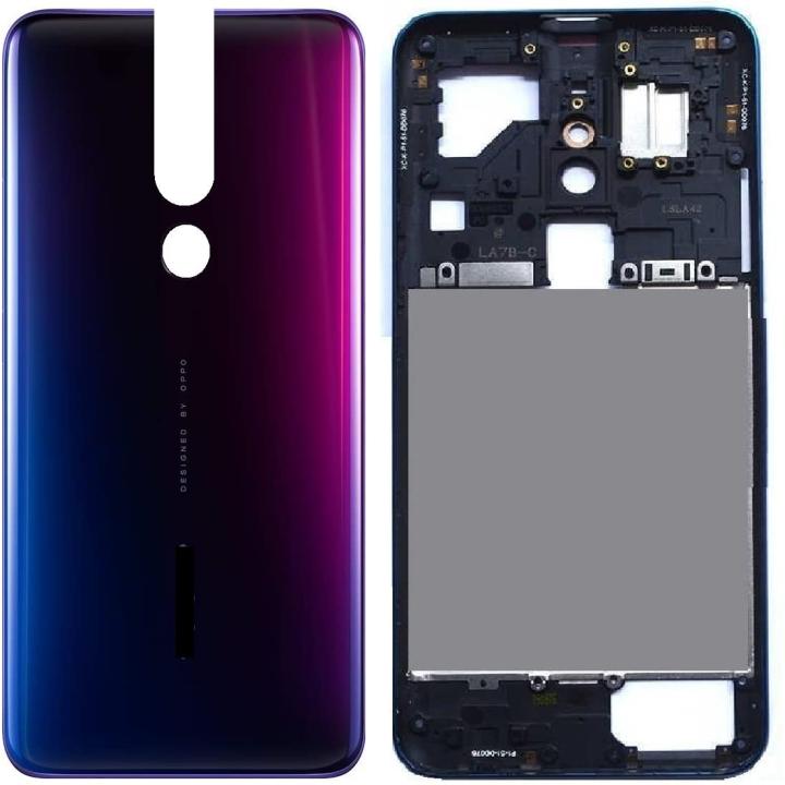 SPAREWARE® Back Panel Back Door Panel Body Cover For Oppo F11 Pro -Purple (MIDDLE RING BACK PANEL BUTTON OR LENS WITH LOGO)
