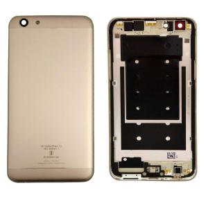 SPAREWARE® Back Panel Back Door Panel Body Cover For Oppo F3 -Gold (WITH LOGO & BUTTON)