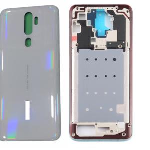 SPAREWARE® Back Panel Back Door Panel Body Cover For Oppo A9 2020 -White (MIDDLE RING BACK SIDE BUTTON CAMERA LENS OR LOGO)