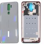 SPAREWARE® Back Panel Back Door Panel Body Cover For Oppo A9 2020 -White (MIDDLE RING BACK SIDE BUTTON CAMERA LENS OR LOGO)