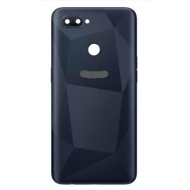 SPAREWARE® Back Panel Back Door Panel Body Cover For Oppo A12 -Black(WITH ALL LOGO)