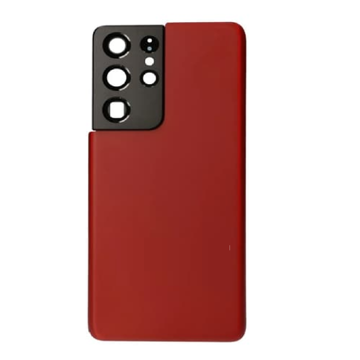 SPAREWARE® Battery Cover Back Door Body Panel For Samsung Galaxy S21 Ultra -Red