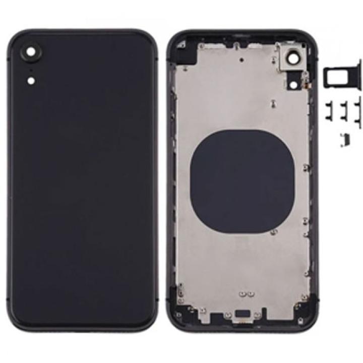 SPAREWARE®  Battery Cover Back Door Panel Body For iPhone XR -Black (COMPLETE BODY PANEL)