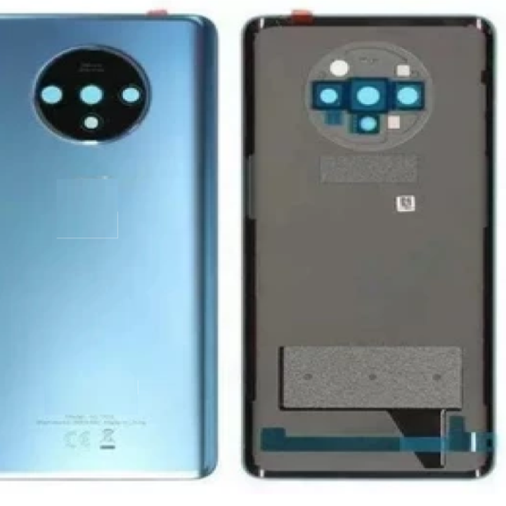 SPAREWARE® Battery Cover Back Door Panel Body For Oneplus 7T - Blue (WITH CAMERA LENS)