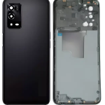SPAREWARE® Back Panel Back Door Panel Body Cover For Oppo A55 4G -Black (MIDDLE RING BACK SIDE BUTTON CAMERA LENS OR LOGO)