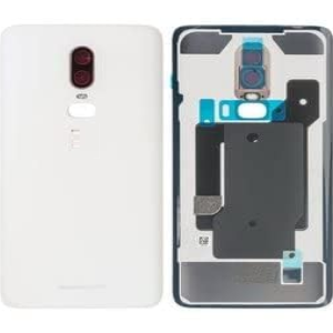 SPAREWARE® Battery Cover Back Door Panel Body For Oneplus 6 -White (WITH CAMERA LENS)