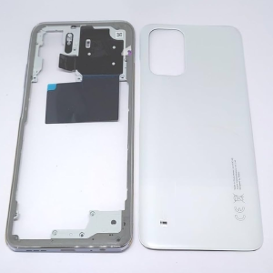 SPAREWARE® Back Panel Body Cover For Mi Redmi Note 10S -White (MIDLE RING + BACK APNEL WITH ALL LOGO)