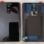 SPAREWARE® Battery Cover Back Door Panel Body For Oneplus 8 -Black  (WITH CAMERA LENS)