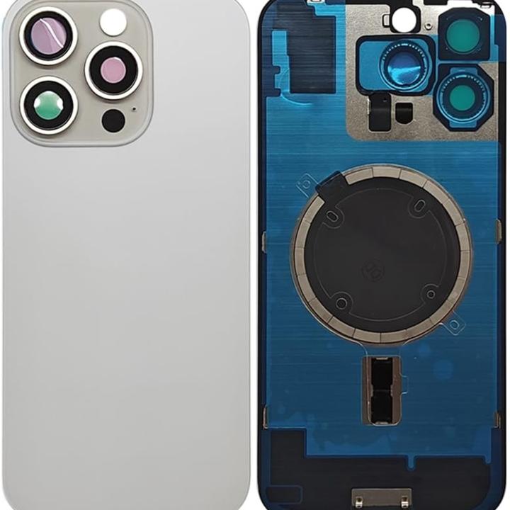 SPAREWARE® Replacement Back panel Back Glass Body Panel For iPhone 16 Pro Max -Titanium(WITH MAGSAFE MAGNET & ALL LOGO)