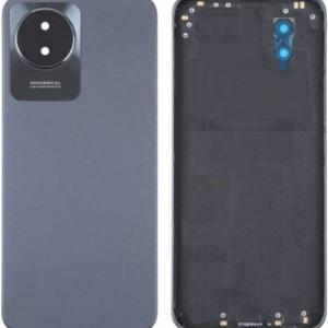 SPAREWARE® Back Door Panel Body Back Panel For Vivo Y02 -Black (CAMERA LENS OR WITH ALL LOGO)