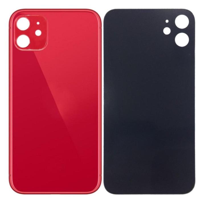 SPAREWARE® Replacement Back panel Back Glass Body Panel For iPhone 11 -Red (WITH ALL LOGO)