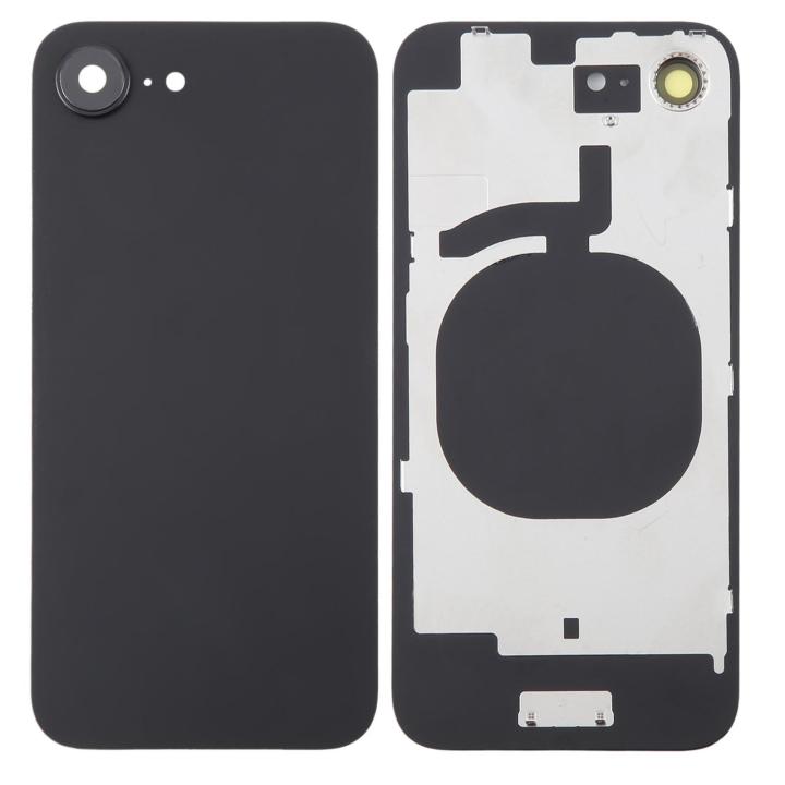 SPAREWARE® Replacement Back panel Back Glass Body Panel For iPhone 16E -Black (WITH MAGSAFE MAGNET & ALL LOGO)