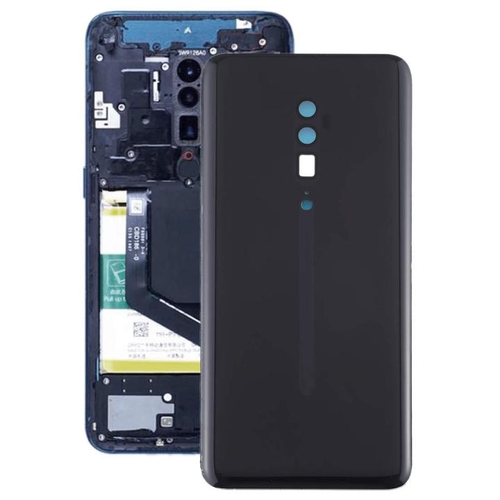 SPAREWARE® Back Panel Back Door Panel Body Cover For Oppo Reno 10X Zoom -Black (WITH ALL LOGO)