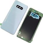 SPAREWARE® Battery Cover Back Door Body Panel For Samsung Galaxy S10E -White (WITH CAMERA GLASS)
