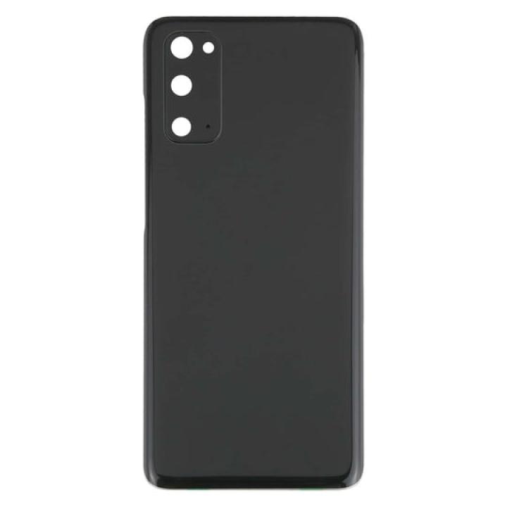SPAREWARE® Battery Cover Back Door Body Panel For Samsung Galaxy S20 -Black (WITH CAMERA LENS)