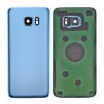 SPAREWARE® Battery Cover Back Door Body Panel For Samsung Galaxy S7  -Blue (WITH CAMERA LENS)