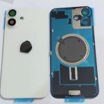 SPAREWARE® Replacement Back panel Back Glass Body Panel For iPhone 16 -White (WITH MAGSAFE MAGNET & ALL LOGO)