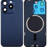 SPAREWARE® Replacement Back panel Back Glass Body Panel For iPhone 15 Pro -Blue (WITH MAGSAFE MAGNET & ALL LOGO)