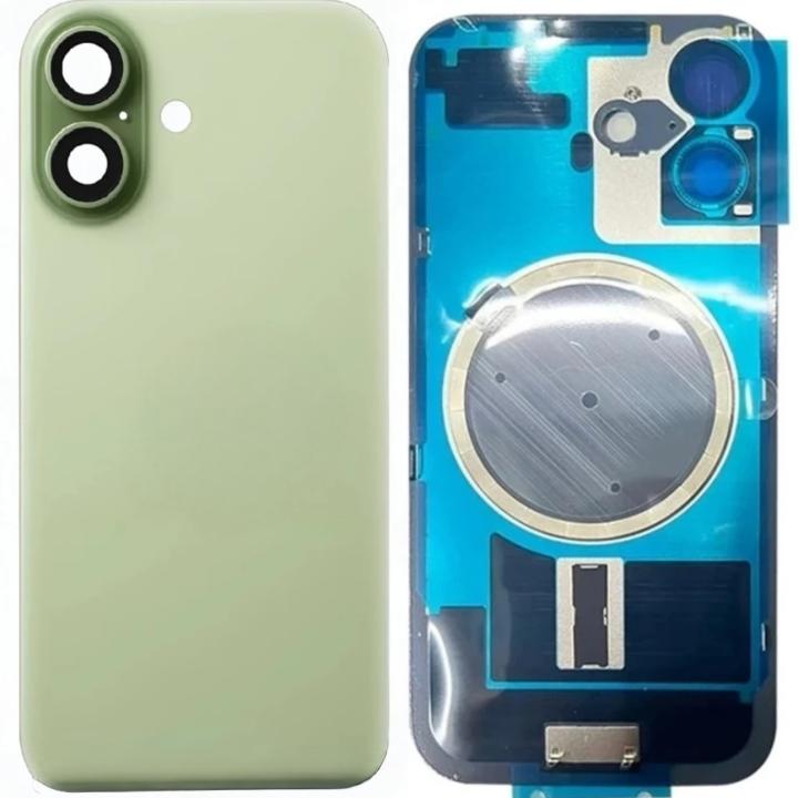 SPAREWARE® Replacement Back panel Back Glass Body Panel For iPhone 17 -Green (WITH MAGSAFE MAGNET & ALL LOGO)