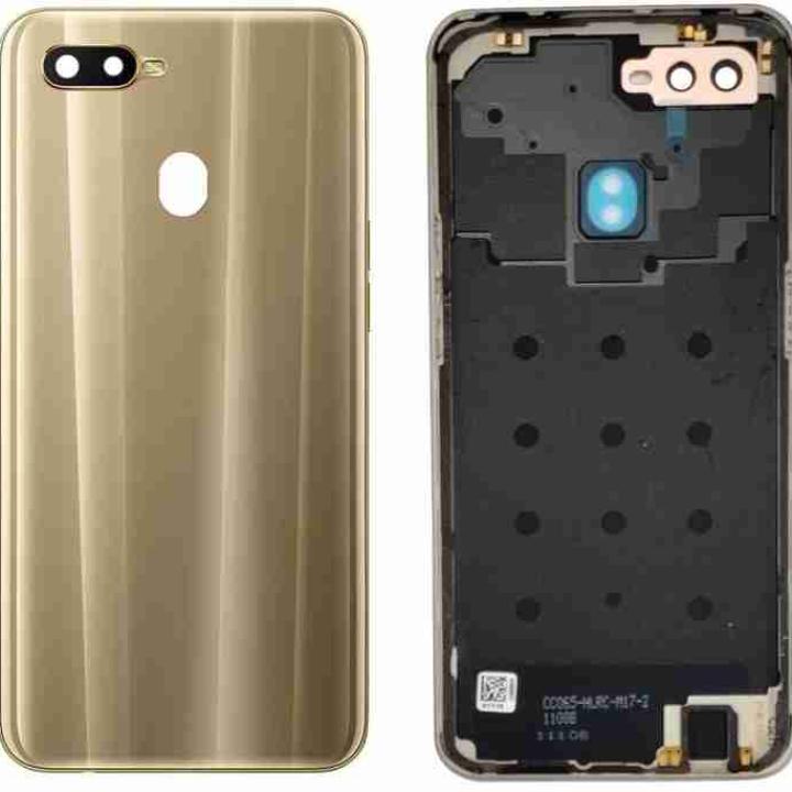SPAREWARE® Back Panel Back Door Panel Body Cover For Oppo A7-Gold (WITH ALL LOGO)