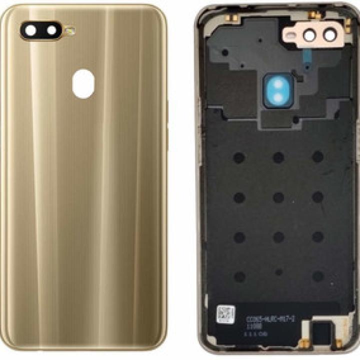 SPAREWARE® Back Panel Back Door Panel Body Cover For Oppo A5S -Gold (MIDDLE RING BACK SIDE BUTTON CAMERA LENS OR LOGO)