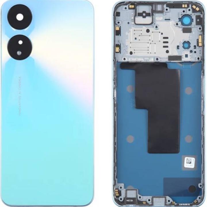 SPAREWARE® Back Panel Back Door Panel Body Cover For Oppo A58 5G -Blue(MIDDLE RING BACK SIDE BUTTON CAMERA LENS OR LOGO)