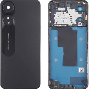SPAREWARE® Back Panel Back Door Panel Body Cover For Oppo A58 4G -Black (MIDDLE RING BACK SIDE BUTTON CAMERA LENS OR LOGO)