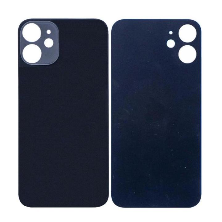SPAREWARE® Replacement Back panel Back Glass Body Panel For iPhone 12 -Black (WITH ALL LOGO)