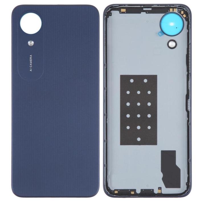 SPAREWARE® Back Panel Back Door Panel Body Cover For Oppo A17k -Black (WITH ALL LOGO)