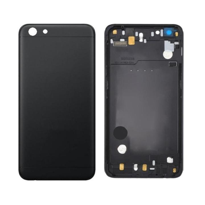 SPAREWARE® Back Panel Back Door Panel Body Cover For Oppo F3 -Black (WITH LOGO & BUTTON)